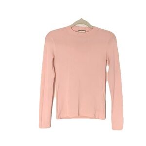 Tuckernuck Womens XS Baby Pink Long Sleeve Elevated Basic Base Layer Vanessa Top
